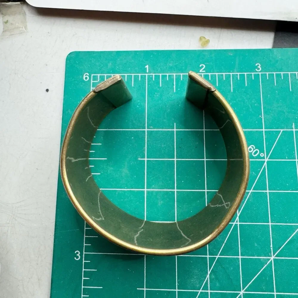 Brass Cuff Bracelet Rope Textured Brass Copper Wide Bohemian Boho